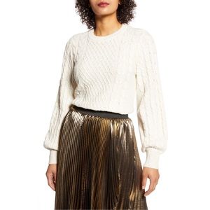 NWT | Halogen x Atlantic-Pacific cable knit XL